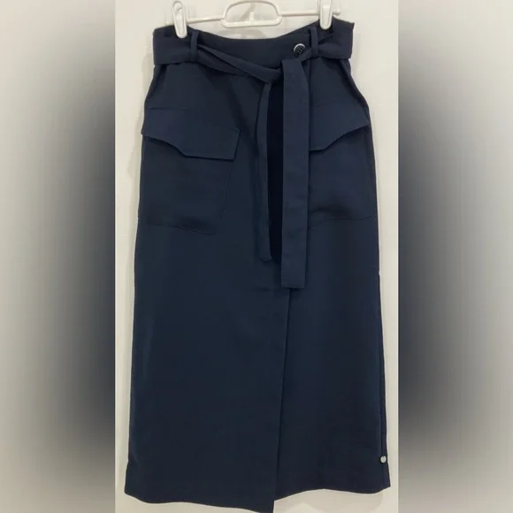 Scotch & Soda Navy Blue Wrap Cargo Skirt M $145 - Picture 3 of 5